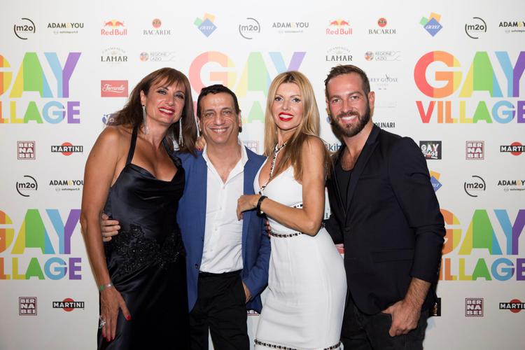 Vladimir Luxuria, Angelo Perrone, Rita Rusic e Alessandro Falcinelli al Gay Village
