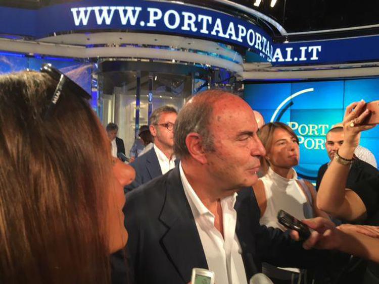 Bruno Vespa alla presentazione della nuova stagione di 'Porta a Porta' (foto Adnkronos)