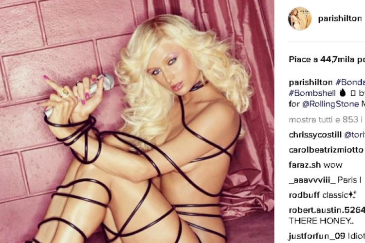 Paris Hilton immortalata da David LaChapelle per 'Rolling Stone' (foto da Instagram)