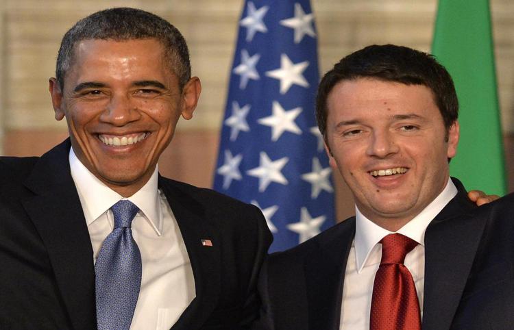 Barack Obama e Matteo Renzi (Foto Xinhua)
