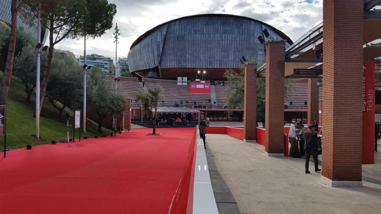 Il red carpet allestito all'Auditorium in occasione della Festa del Cinema di Roma