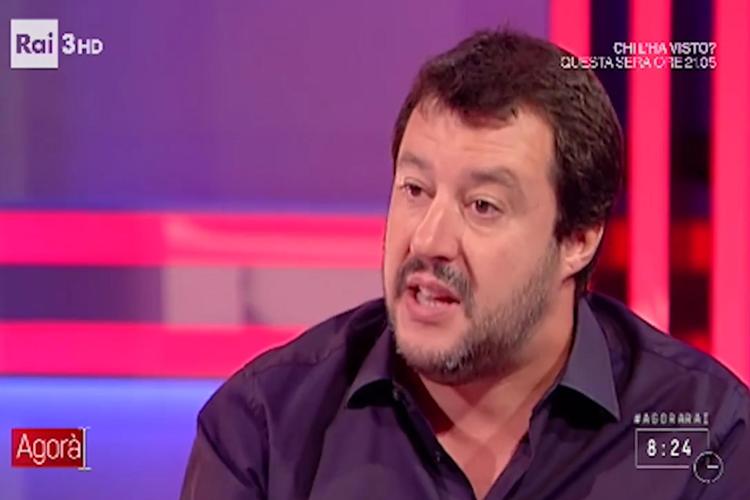 Matteo Salvini (fermo immagine video 'Agorà')