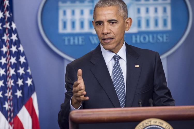 Barack Obama durante la prima conferenza stampa dopo le presidenziali (Afp) - AFP