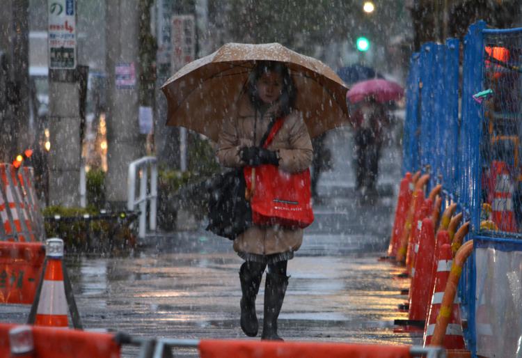 Tokyo sotto la neve (AFP PHOTO) - (AFP PHOTO)