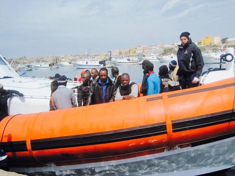 Uno sbarco a Lampedusa