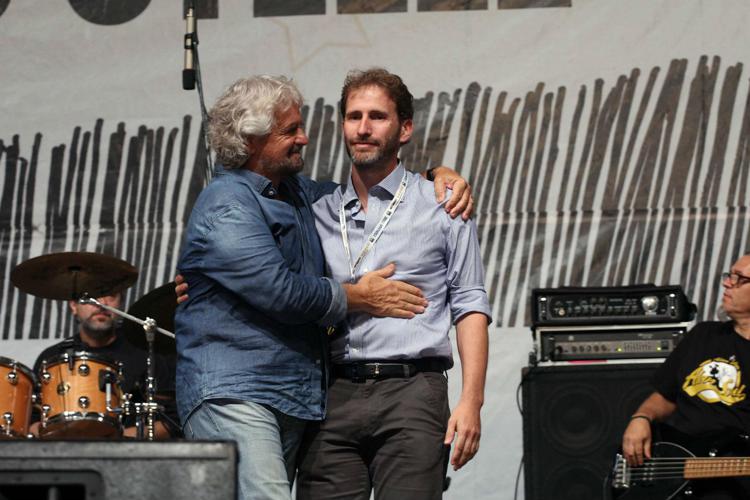 Beppe Grillo e Davide Casaleggio (Foto Fotogramma)