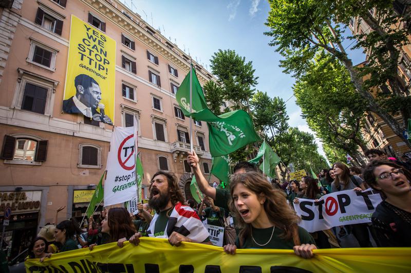 Manifestazione contro il Ttip a Roma © Lorenzo Moscia / Greenpeace