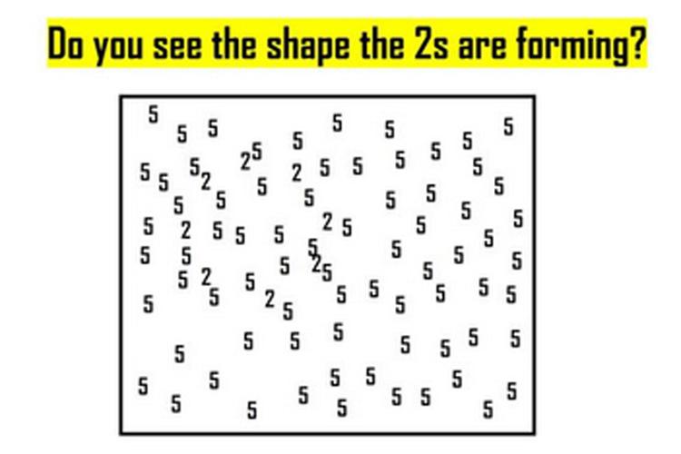 Vedi la forma creata dai numeri 2? Solo uno su duemila ce la fa