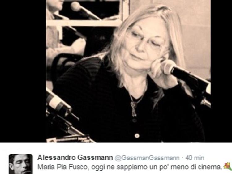 Maria Pia Fusco (Foto dal profilo Twitter di Alessandro Gassmann)
