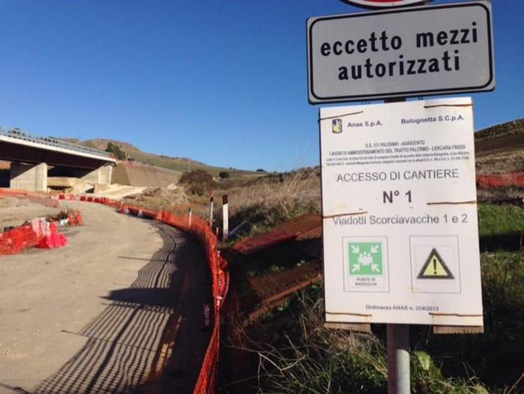 Il viadotto crollato in Sicilia