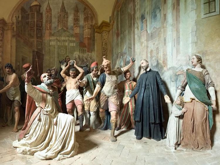 Le statue e gli affreschi della Cappella dedicata al Martirio di Sant'Eusebio al Sacro Monte di Crea 