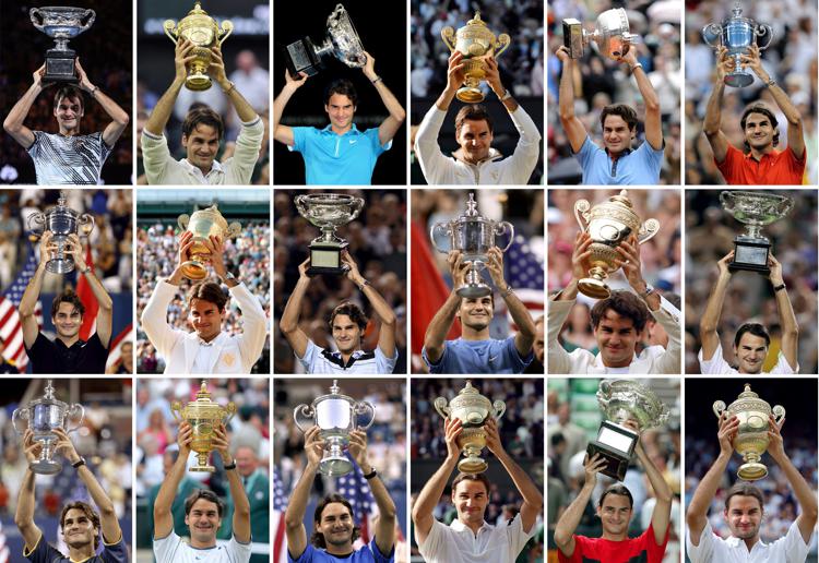 I 18 successi di Roger Federer nelle prove dello Slam  - AFP