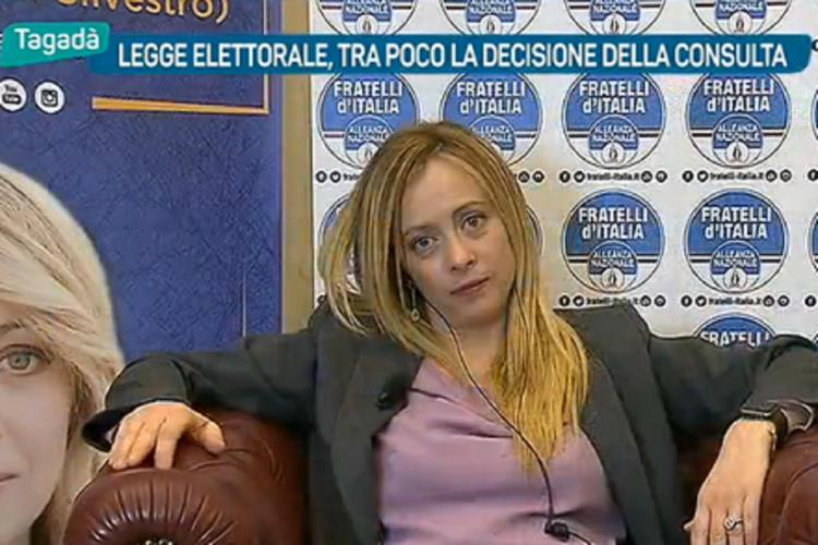 Giorgia Meloni (fermo immagine video La7)
