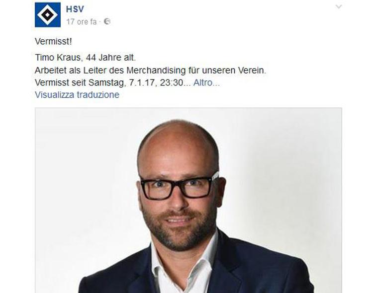 L'appello su Facebook dell'HSV