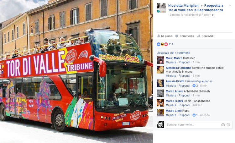 'Pasquetta a Tor di Valle con la Soprintendenza': ironia Facebook sulla vicenda stadio