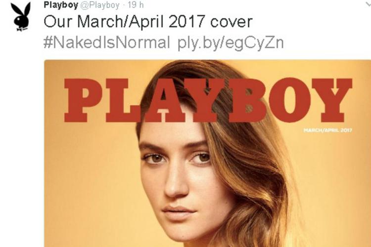 L'ultima copertina di 'Playboy' che celebra il ritorno al nudo (foto da Twitter)