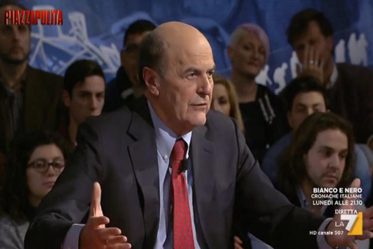 Pierluigi Bersani (fermo immagine video La7)
