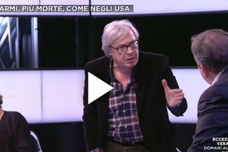 Sgarbi show su La7: 'vaffa' a Luisella Costamagna e minacce a Telese