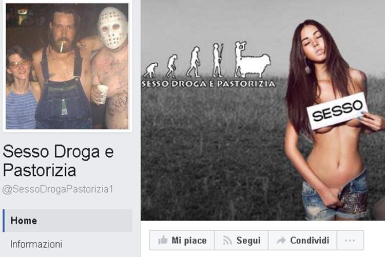 La pagina Facebook di 'Sesso Droga e Pastorizia'