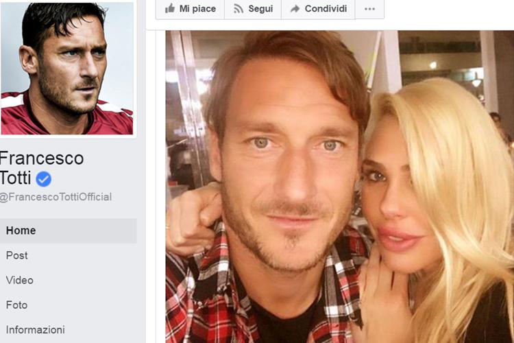 La foto postata da Totti su Facebook