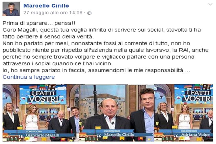 (post Facebook Marcello Cirillo)