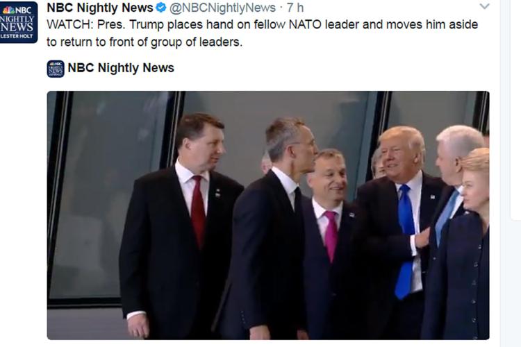 Trump (Foto da Twitter @NBCNightlyNews)