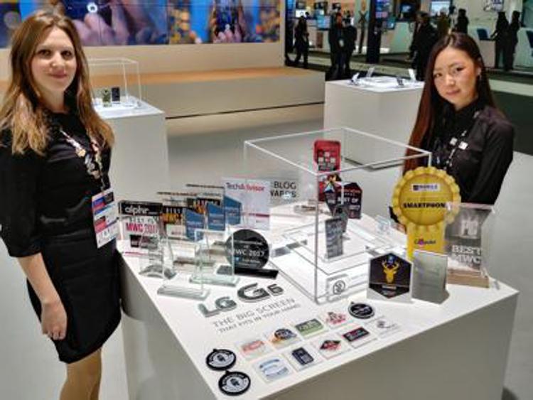 I premi ricevuti da LG G6 al Mobile World Congress (foto Lg)