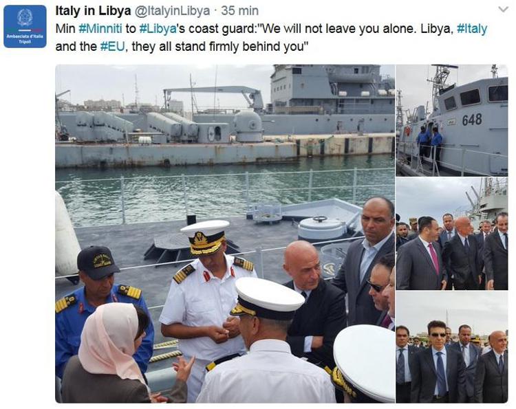 Dall'account Twitter dell'ambasciata italiana in Libia