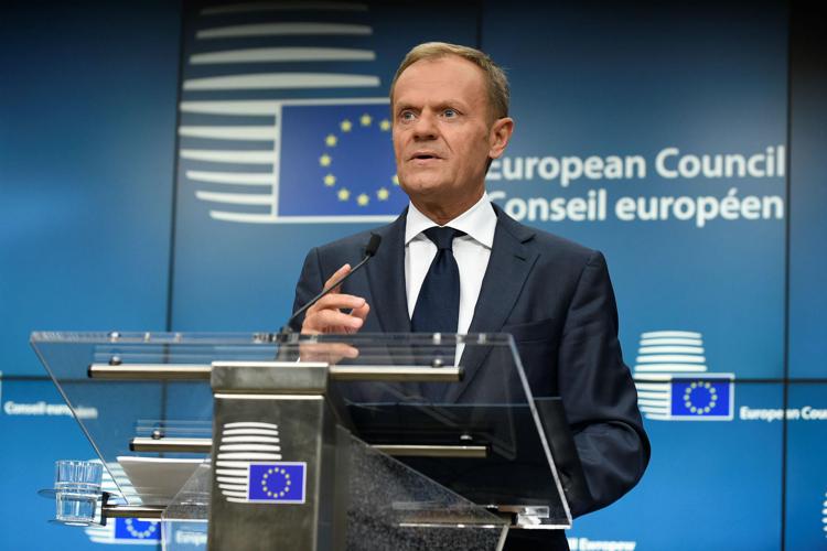 EU's Tusk lauds Italy for stemming migrant flows in Mediterranean