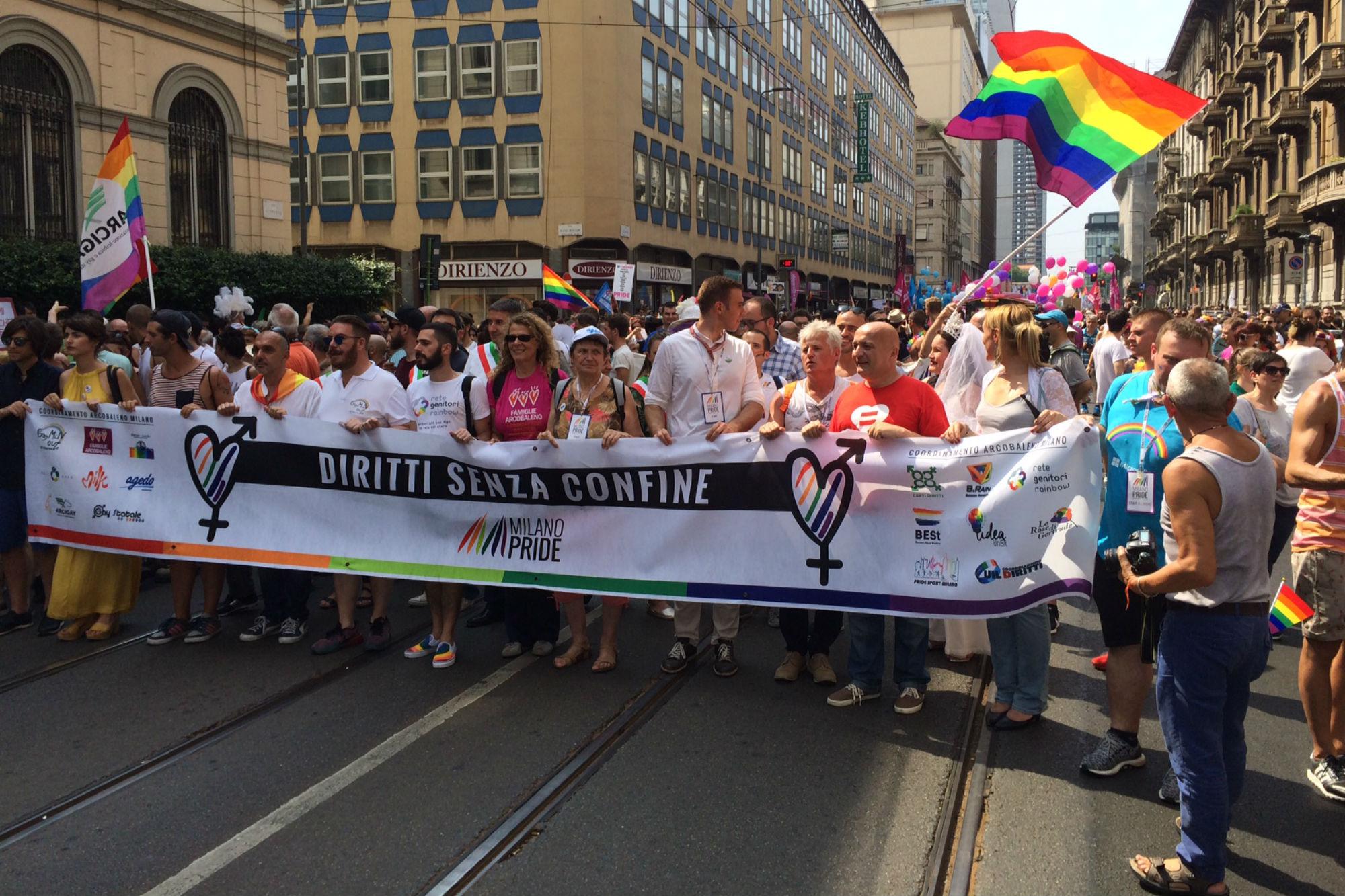 Gay Pride Milano 2017 (Foto AdnKronos)