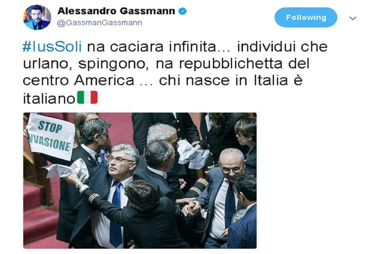 (post Twitter Alessandro Gassmann)