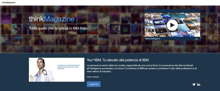 Innovazione: Ibm Italia crea 'thinkMagazine', il suo giornale online