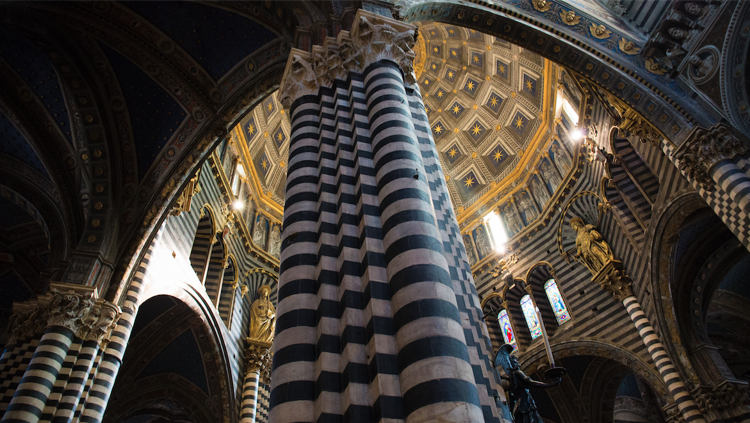 Pilastri polistili nella navata centrale del Duomo (CREDIT: (A.Cambone, R.Isotti - Homo ambiens/Touring Club Italiano)