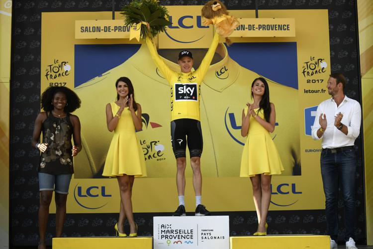Christopher Froome re del Tour per la quarta volta (foto AFP) - AFP