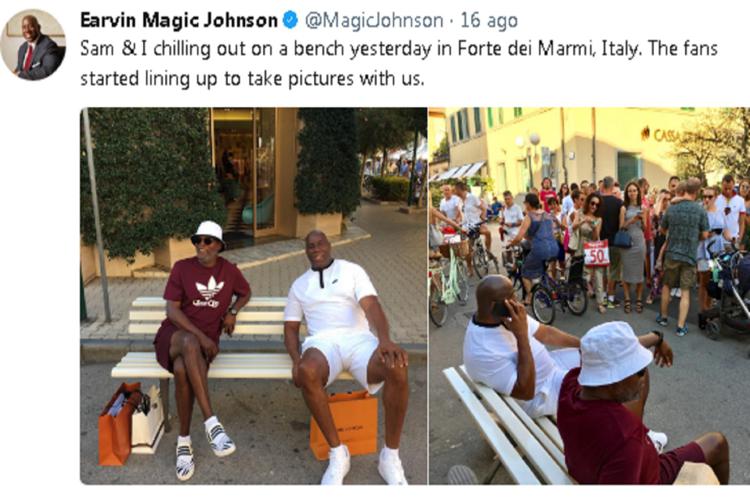 Il post pubblicato da Magic Johnson su Twitter