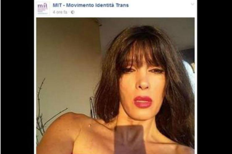Massimina, la trans cacciata da un ristorante di Latina Mare, in una foto pubblicata su Facebook dal Movimento Identità Trans - Associazione onlus