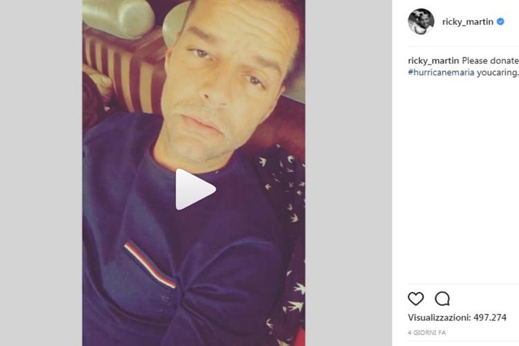 (post Instagram Ricky Martin)