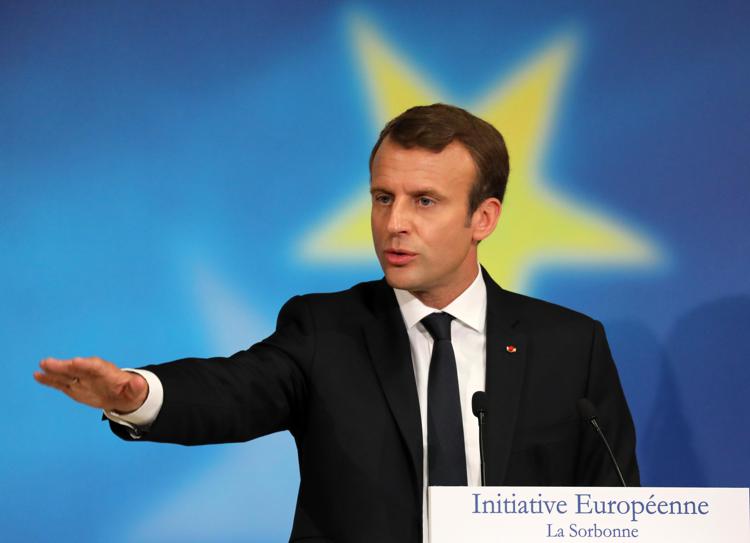 Emmanuel Macron alla Sorbonne di Parigi (AFP PHOTO) - (AFP PHOTO)