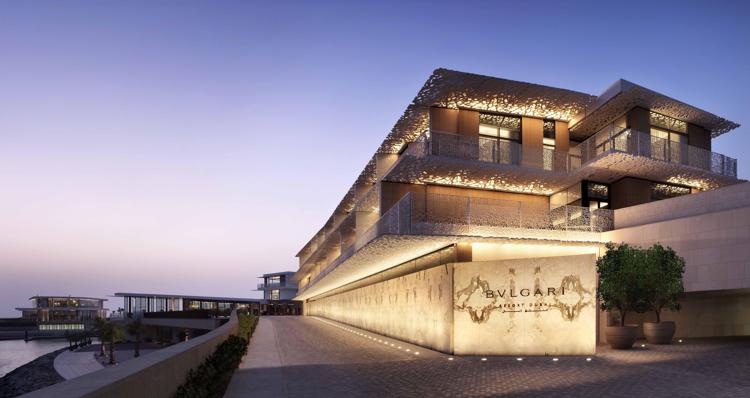 Il Bulgari Resort di Dubai che sarà inaugurato il 7 dicembre sull'isola di Jumeira Bay