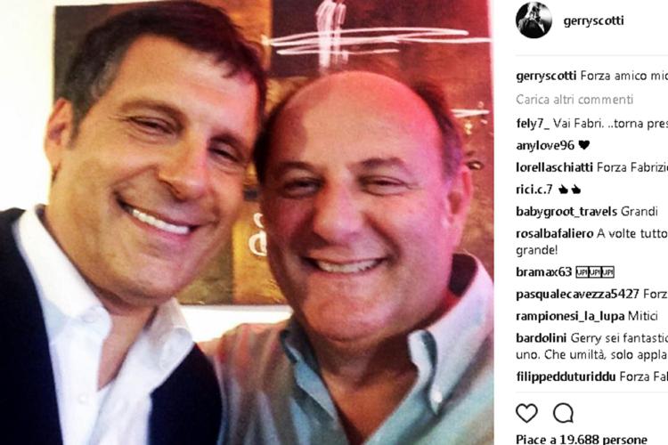 Fabrizio Frizzi e Gerry Scotti (foto da Instagram)