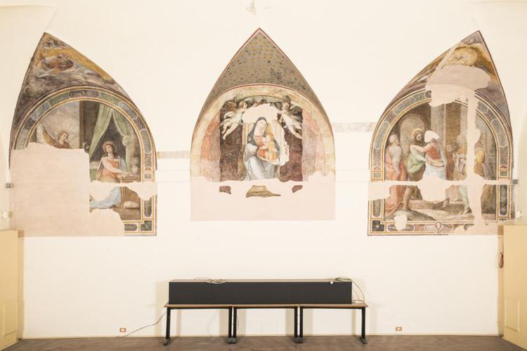 I dipinti murali tardo cinquecenteschi sottoposti a restauro nel laboratorio di Santa Marta 