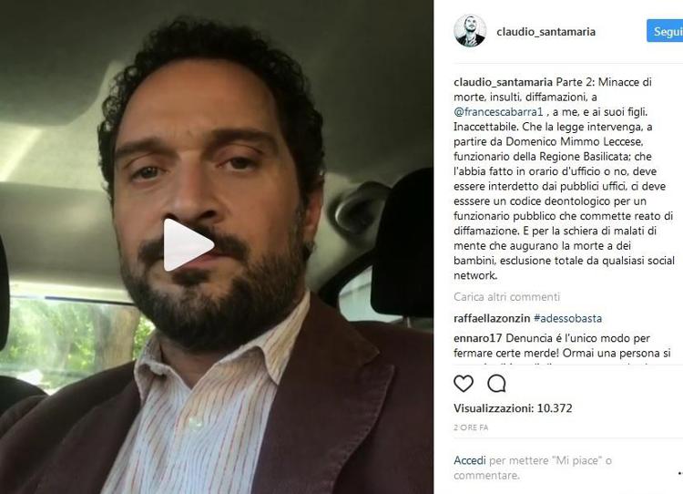 Il video messaggio pubblicato dall'attore Claudio Santamaria sul suo profilo Instagram