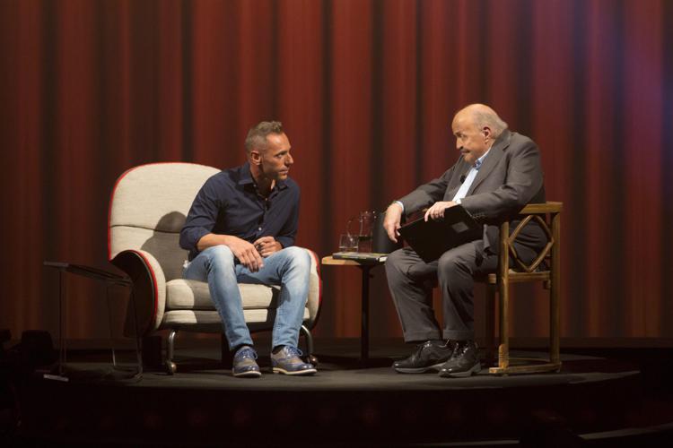 Pietro Maso e Maurizio Costanzo durante 'L'Intervista'