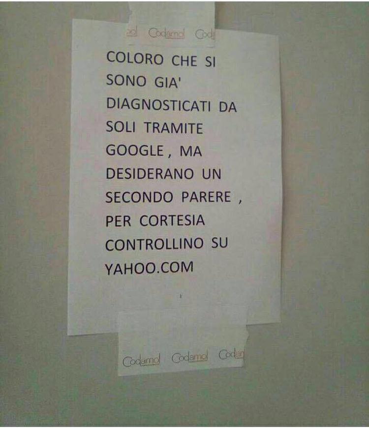 Cartello contro dottor Google, giallo all'Istituto tumori di Milano