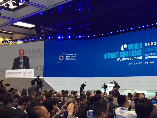 Robert Elliot Kahn, il 'padre di Internet', relatore alla World Internet Conference (foto AdnKronos)