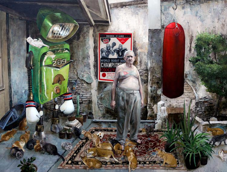 L'opera 'Coocuyo' è tra i quadri esposti alla Fabbrica del vapore nell'ambito della mostra 'Nirvana' 