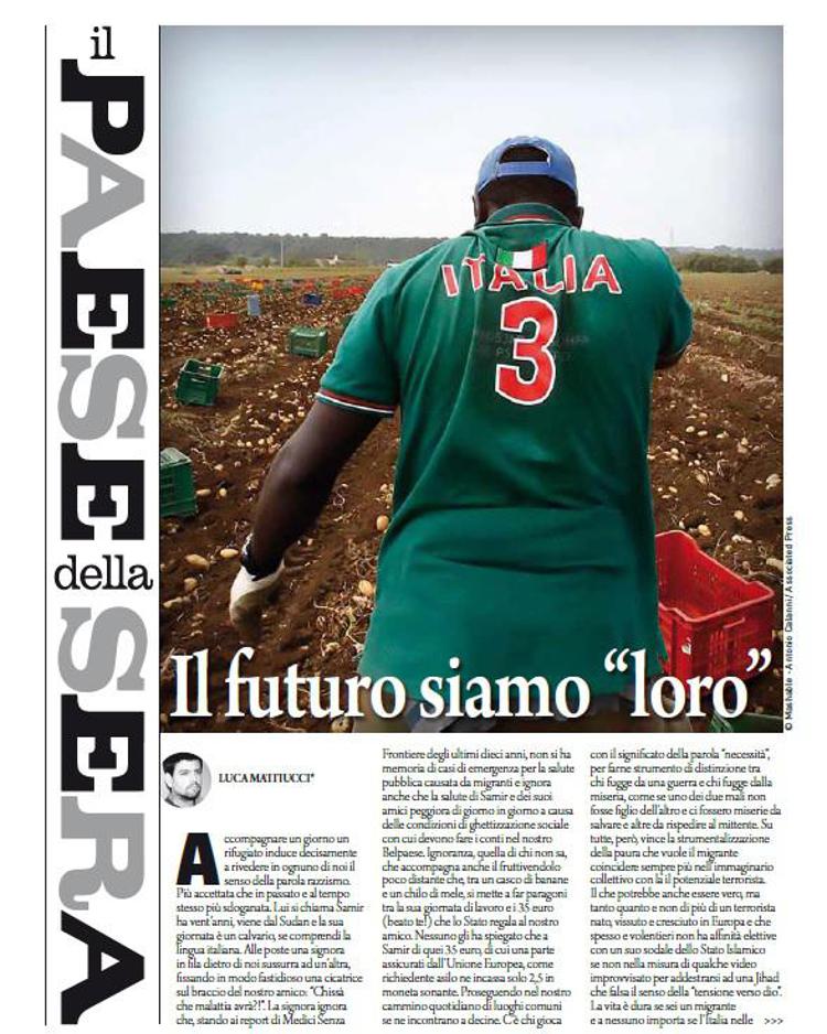 Editoria: Italia e migrazioni nel nuovo numero di Paese della Sera