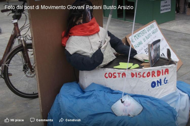 Foto dalla pagina Facebook dei Giovani Padani di Busto Arsizio