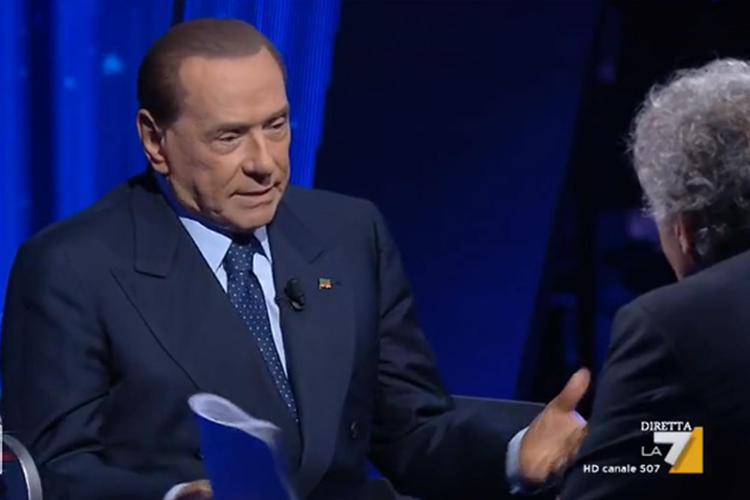 Silvio Berlusconi a 'Non è l'Arena'