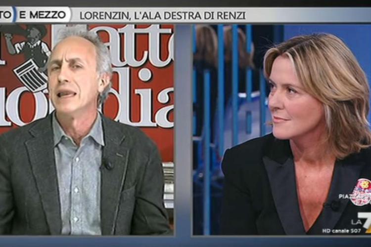 Marco Travaglio e Beatrice Lorenzin a 'Otto e mezzo'